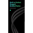 DUX DUCIS DUZZONA A4-01 3-IN-1 Data Cable Type-C to Micro+iP+Type-C 1.3Meter Black-Grey