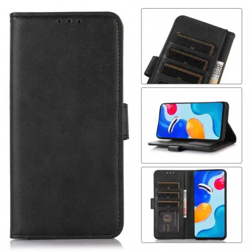 ABEEL Samsung S25 FE wallet phone case PU leather Black