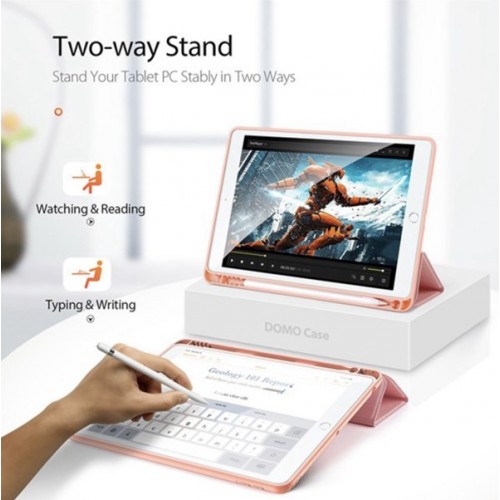 [T0970090027] iPad Pro 12.9'' (2020/2021) Case | Shockproof Tablet Cover Pin Connectork DUX DUCIS Domo Series – Pink