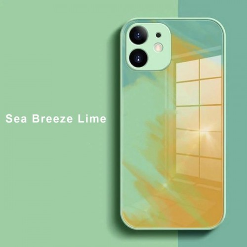 [M0610090003] iPhone 12 Pro Max Artistic ShockProof Phone Case (Biguo) Sea Breeze Lime