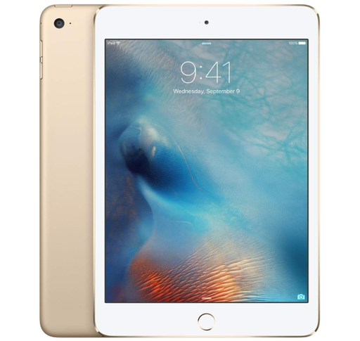 [T0010010802] iPad Mini 4 (2015) 7.9" Wi-Fi Only 64GB Gold A1538 Grade 100% Battery Health( Refurbished )