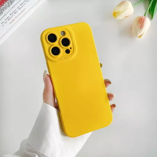 [M0860090071] Silicone phone case without ring for Samsung S10 YELLOW
